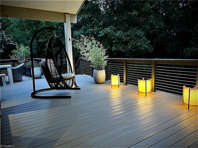 view of wooden deck