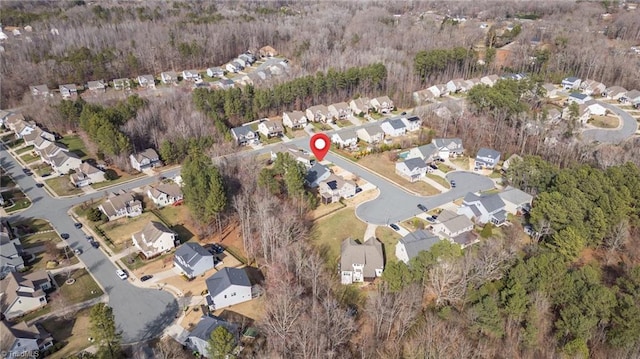 bird's eye view with a residential view