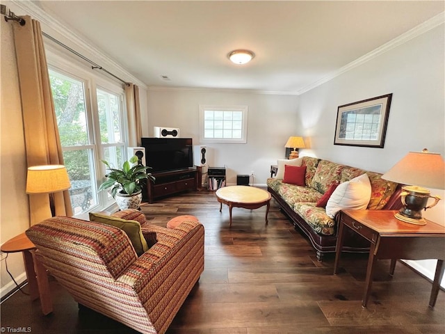 4003 Honey Locust Ct, Greensboro, NC 27410 - living room featuring wood finished floors and crown molding