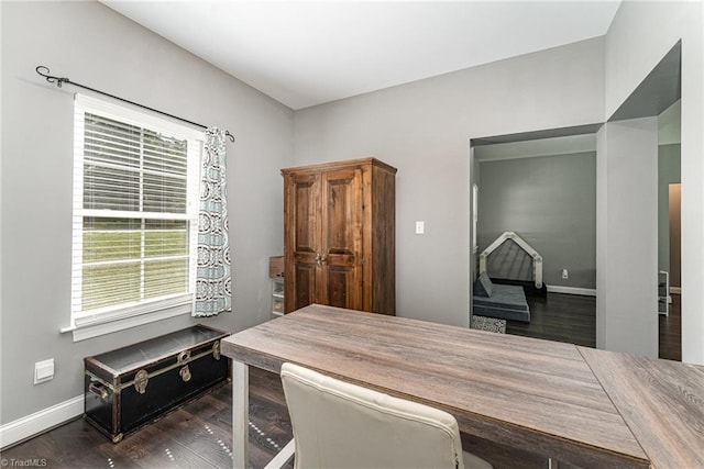817 Jefferson Rd, Greensboro, NC 27410 - office space featuring healthy amount of natural light, baseboards, and dark wood-type flooring
