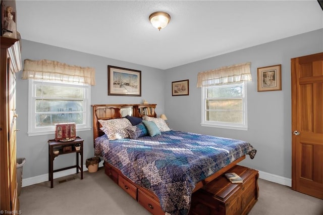 view of carpeted bedroom