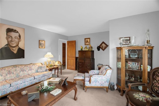 view of carpeted living room