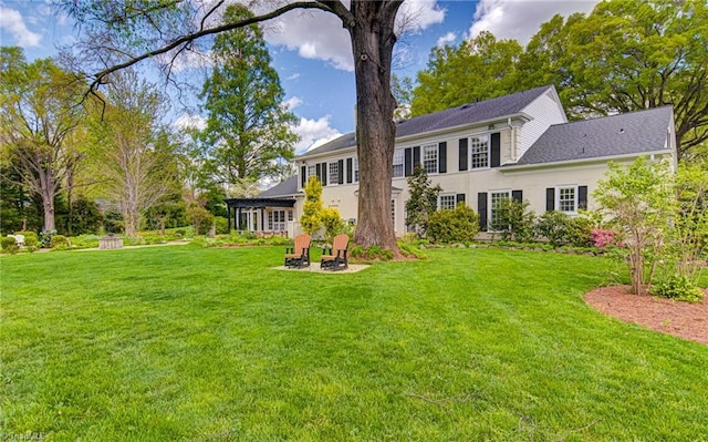 exterior space with a lawn