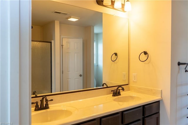 4008 Meadow Valley Dr, High Point, NC 27265 - full bathroom featuring double vanity and a shower stall