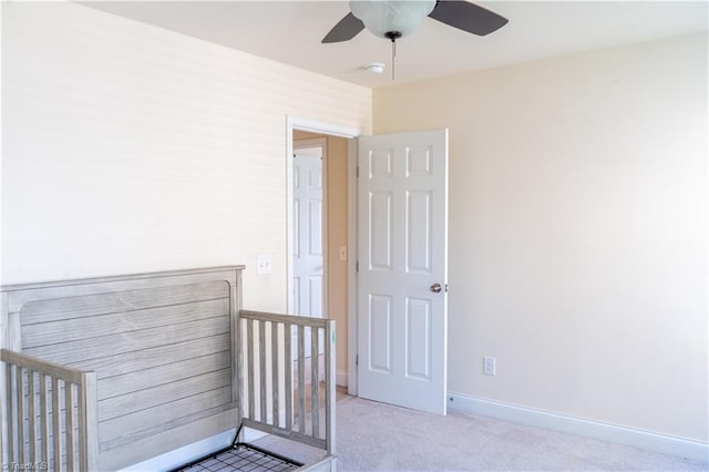 4008 Meadow Valley Dr, High Point, NC 27265 - unfurnished bedroom with carpet flooring, baseboards, and ceiling fan