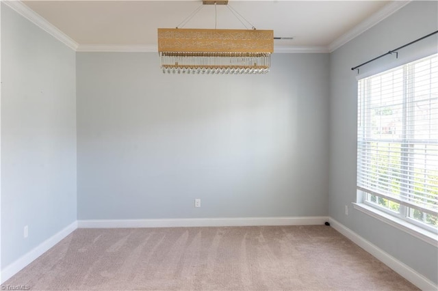 4008 Meadow Valley Dr, High Point, NC 27265 - carpeted spare room featuring crown molding and baseboards