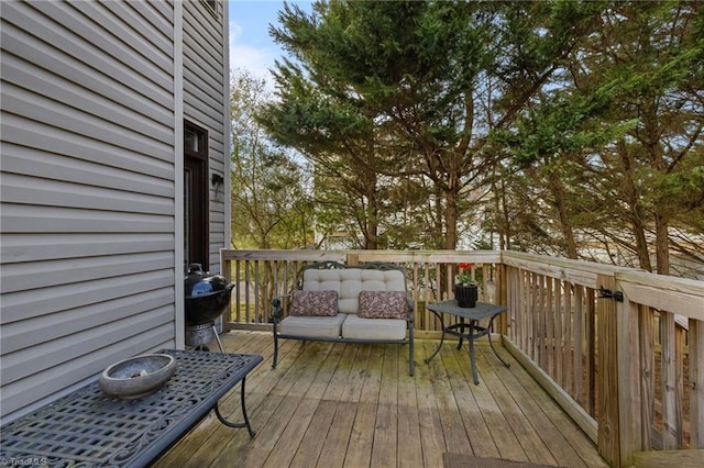 view of wooden deck