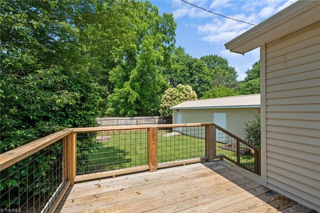 502 Eighth St, Mebane, NC 27302 - view of wooden terrace