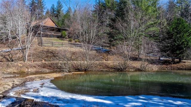 view of property's community featuring a water view