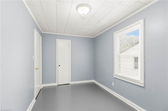 415 White Oak St, High Point, NC 27260 - empty room featuring crown molding and concrete floors