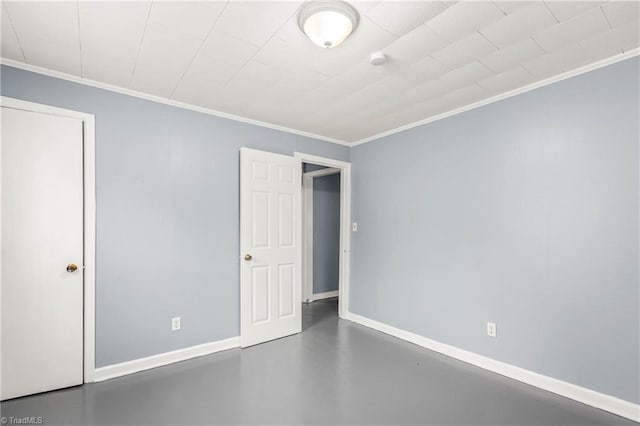 415 White Oak St, High Point, NC 27260 - unfurnished bedroom featuring ornamental molding and finished concrete flooring