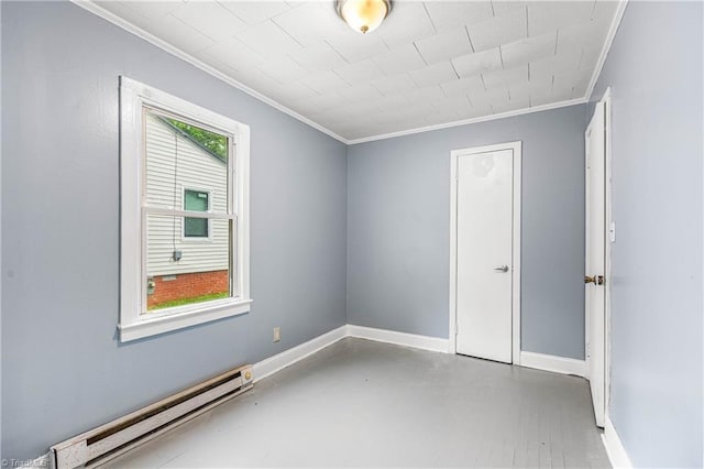 415 White Oak St, High Point, NC 27260 - unfurnished room featuring baseboard heating and ornamental molding