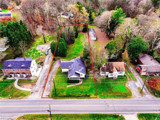 1610 S Main St, Mount Airy, NC 27030 - aerial overview of property's location featuring property boundaries highlighted