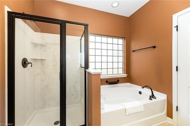 2711 Chari Park Ln, Walkertown, NC 27051 - full bathroom with a bath and a stall shower