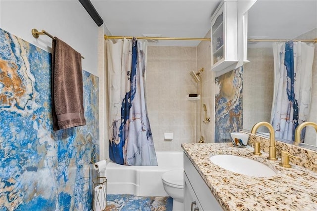 1449 NC Highway 150 W, Summerfield, NC 27358 - full bathroom featuring vanity and shower / tub combo with curtain