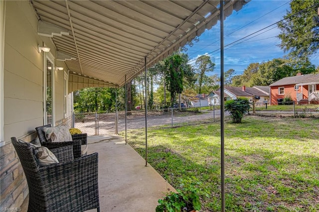 view of yard with a patio