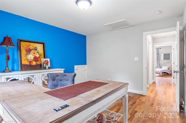 845 Montgomery Ct, Walnut Cove, NC 27052 - office space with attic access, light wood finished floors, and baseboards