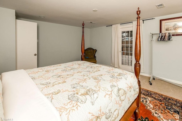 view of carpeted bedroom