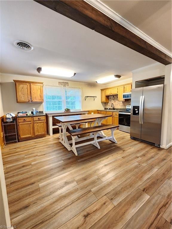 1129 Foxtrot Ct, King, NC 27021 - dining area featuring light wood finished floors