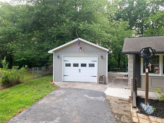 1129 Foxtrot Ct, King, NC 27021 - detached garage featuring driveway