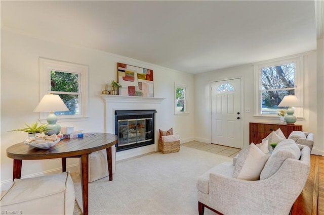 view of carpeted living room