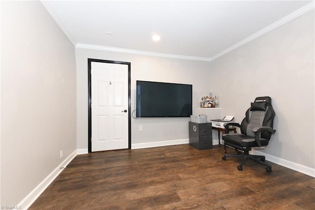 1449 NC Highway 150, Summerfield, NC 27358 - living area with ornamental molding, baseboards, and wood finished floors