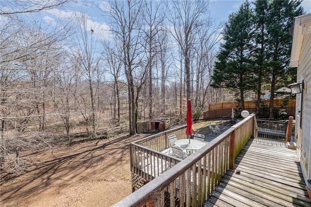 view of wooden deck