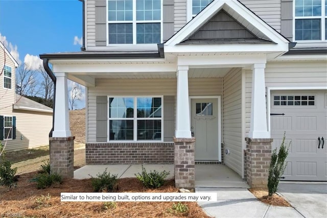 4095 Stallion St Lot 19, High Point, NC 27262 - entrance to property with covered porch and brick siding