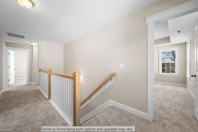 4095 Stallion St Lot 19, High Point, NC 27262 - hallway with an upstairs landing, carpet flooring, and baseboards