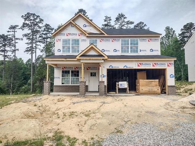 4095 Stallion St Lot 19, High Point, NC 27262 - property in mid-construction with brick siding, a garage, and driveway