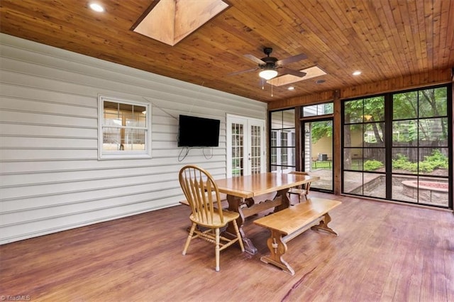 6 Yardarm Ct, Greensboro, NC 27455 - sunroom / solarium featuring french doors and a skylight