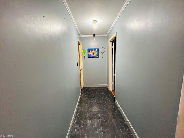 925 S Franklin Rd, Mount Airy, NC 27030 - corridor featuring ornamental molding, baseboards, and attic access