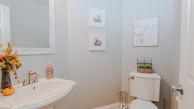 bathroom with sink and toilet