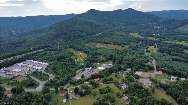 aerial view featuring a mountain view