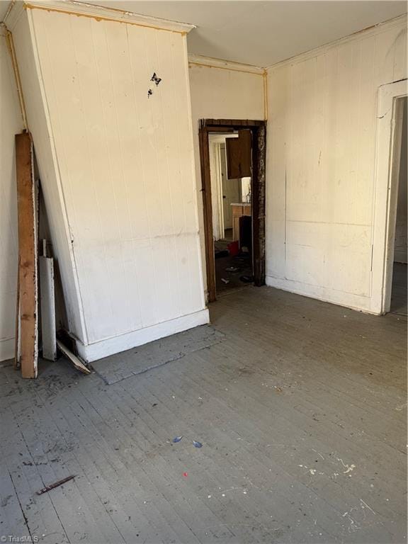 spare room with wood-type flooring