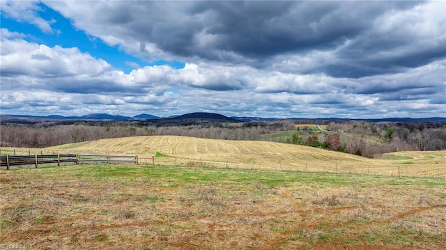 property view of mountains with a rural view