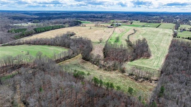 bird's eye view featuring a rural view