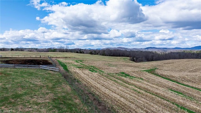 mountain view with a rural view