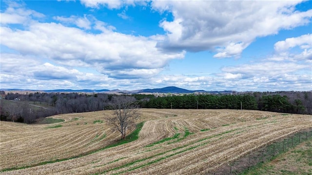 mountain view with a rural view