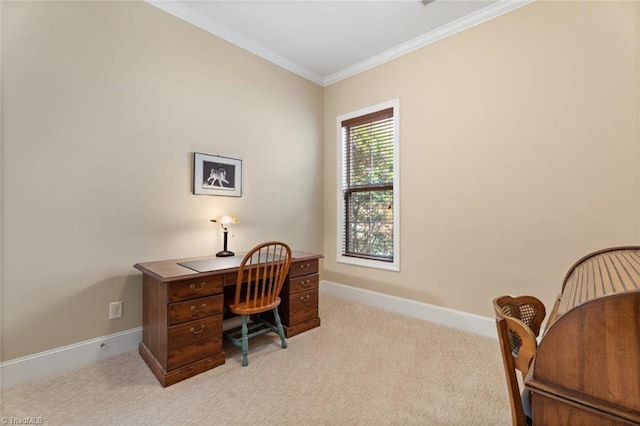 5584 Foxgate Cir, Winston-Salem, NC 27106 - office space featuring carpet floors, crown molding, and baseboards