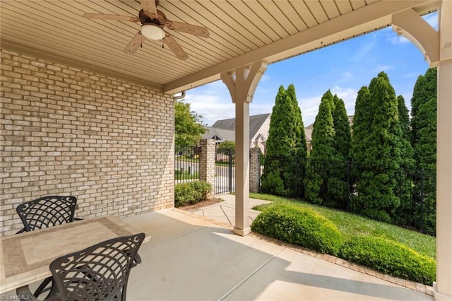 5584 Foxgate Cir, Winston-Salem, NC 27106 - view of patio with a ceiling fan
