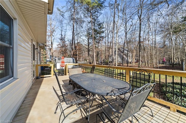 view of wooden deck