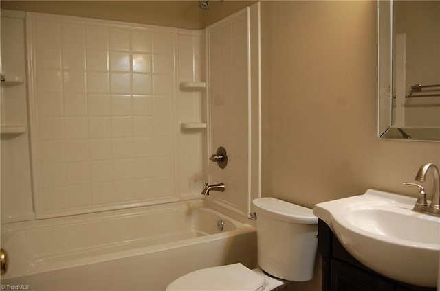 4711 Tuliptree Dr, Greensboro, NC 27455 - full bath featuring toilet, shower / tub combination, and vanity