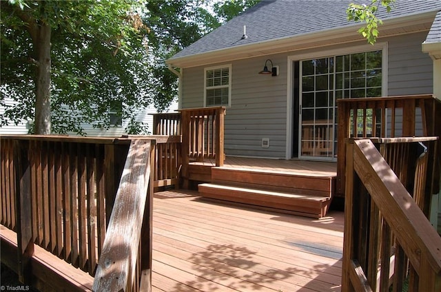 4711 Tuliptree Dr, Greensboro, NC 27455 - view of wooden terrace