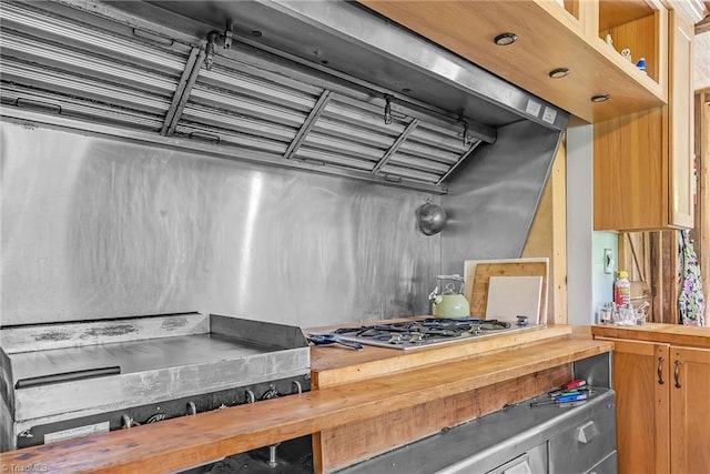 1215 Single Tree Rd, Westfield, NC 27016 - kitchen with wood counters