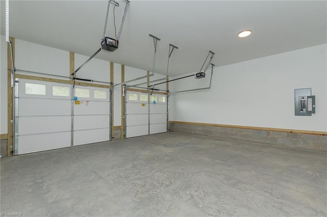 2075 Old Wesley Chapel Rd, Linwood, NC 27299 - garage with a garage door opener and electric panel
