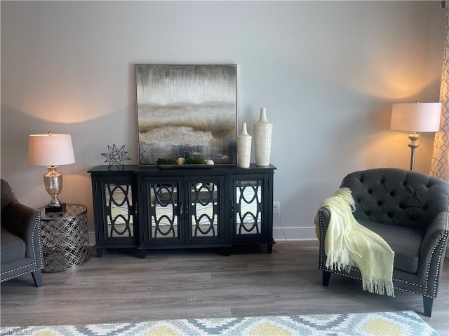 213 Cason Dr, Gibsonville, NC 27249 - sitting room featuring baseboards and wood finished floors
