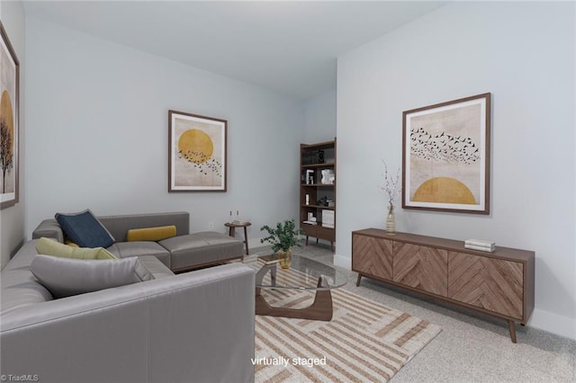 213 Cason Dr, Gibsonville, NC 27249 - living room featuring carpet and baseboards