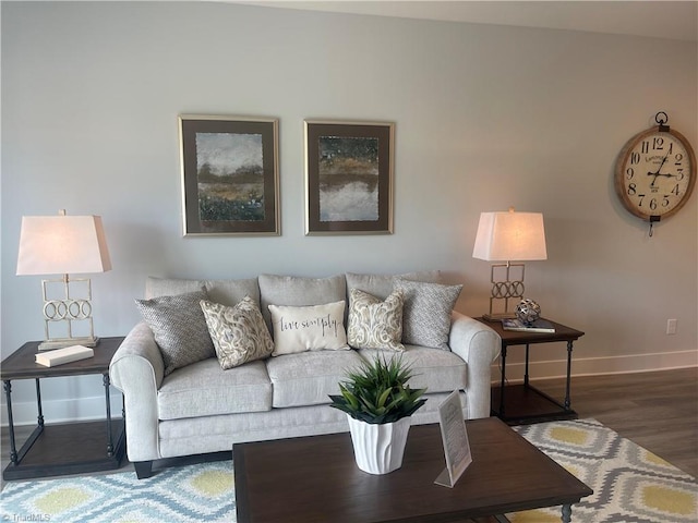 213 Cason Dr, Gibsonville, NC 27249 - living area featuring baseboards and wood finished floors