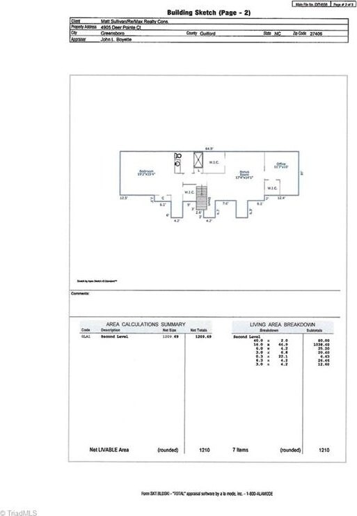 4905 Deer Pointe Ct, Greensboro, NC 27406 - floor plan